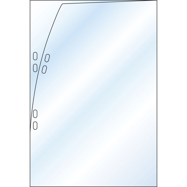 Plastficka, A4, stansad, 80 mikrometer, polypropylen, jämn, 4 hål, genomskinlig | Kontorsmaterial - Mappar och plastfickor - Plastfickor - Övriga | Kontorsexperten
