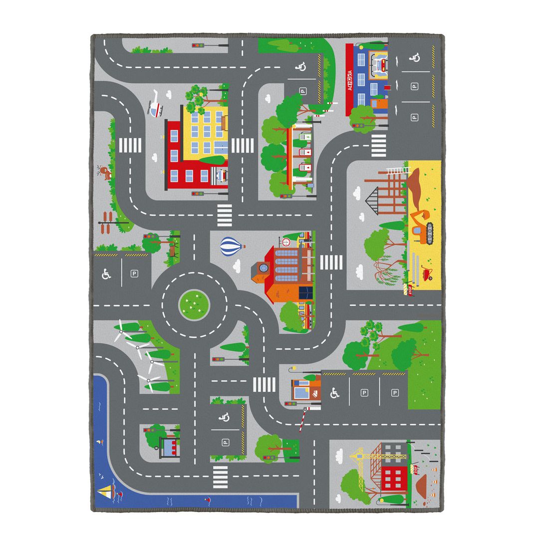 ACHOKA Lekmatta bilar stor 180x130 cm | Skolmöbler och inredning - Mattor - Mattor - Aktivitet | Kontorsexperten