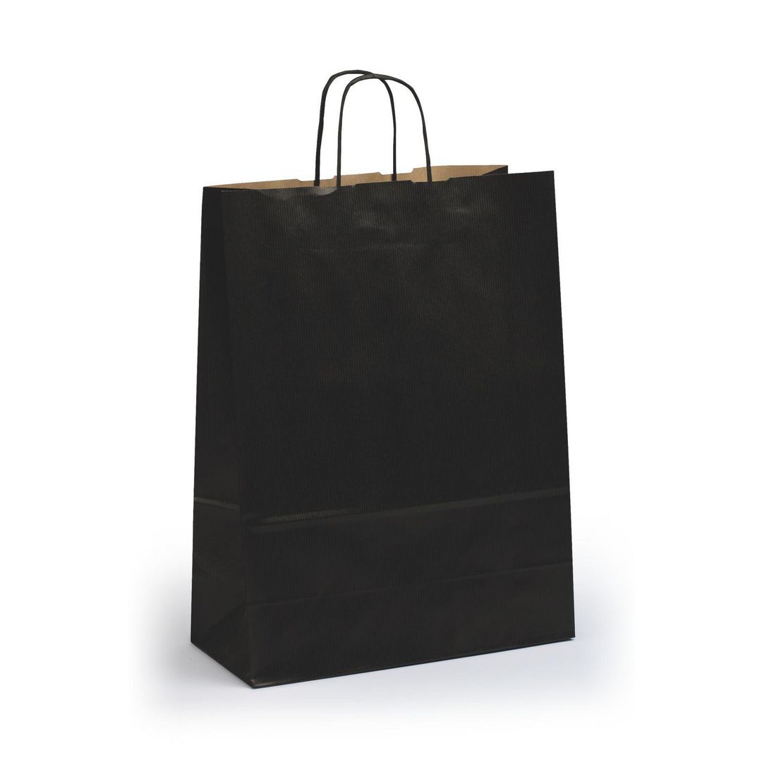 SOBER Bärkasse Medium svart 150/fp | Emballage och lagerutrustning - Bärkassar och Påsar - Bärkasse - Papper | Kontorsexperten