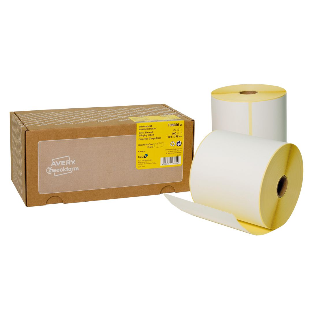 AVERY Etikett 103x199mm 700/rl | Emballage och lagerutrustning - Etiketter och godsmärkning - Transportetiketter | Kontorsexperten