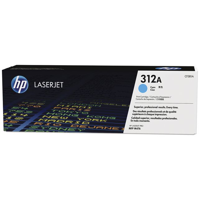 HP Toner CF381A 312A 2,7K Cyan | Toner och bläck - Tonerkassetter - Toner HP | Kontorsexperten