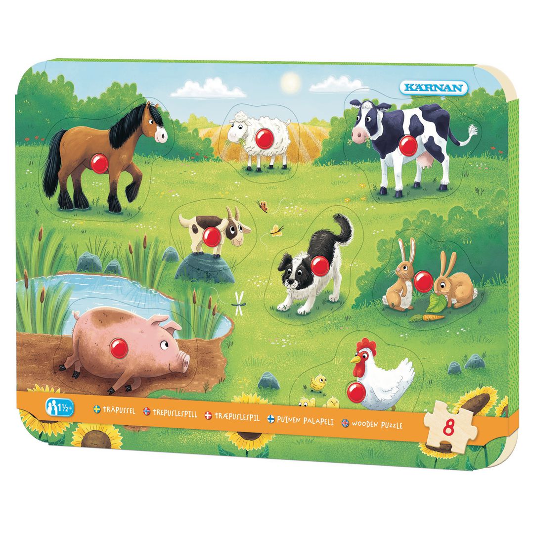 Pussel bondgårdstema, 8 bitar | Skola och förskola - Lekmaterial - Pussel - Knoppussel | Kontorsexperten