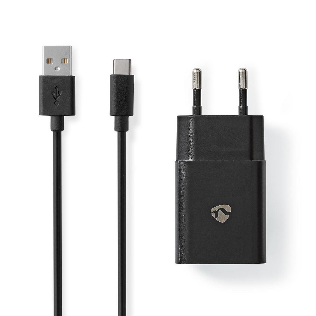 NEDIS Laddare Vägg 2.4 A USB-C 1m S | Datorprodukter - Surfplattor och smartphones - Laddare - Vägg | Kontorsexperten