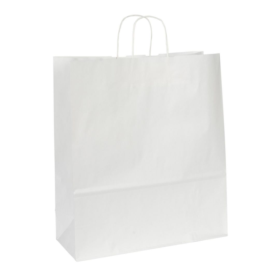 SOBER Bärkasse Large vit 150/fp | Emballage och lagerutrustning - Bärkassar och Påsar - Bärkasse - Papper | Kontorsexperten