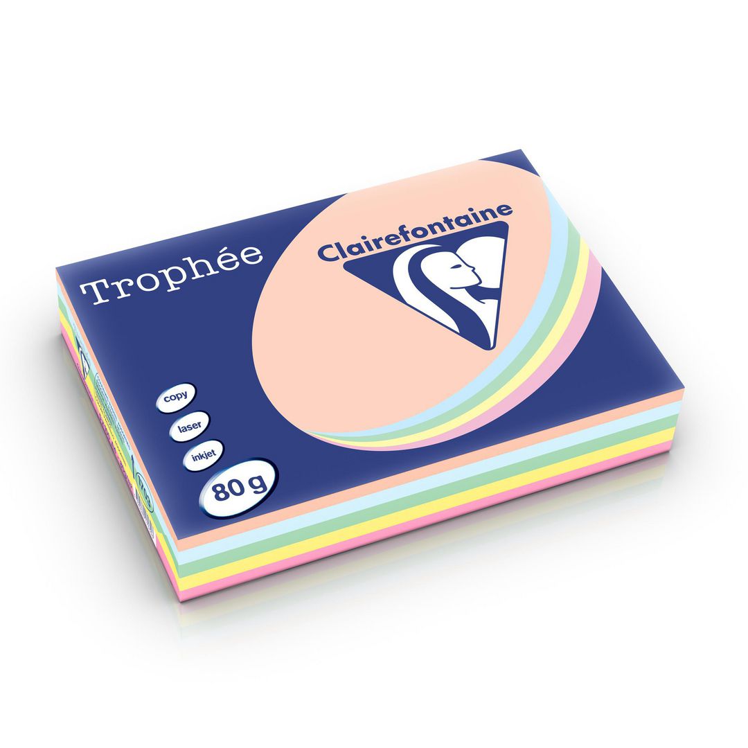 CLAIREFONTAINE Trophée A4 80 g färgat papper pastell 500/fp | Kontorspapper - Specialpapper - Färgat - A4 | Kontorsexperten
