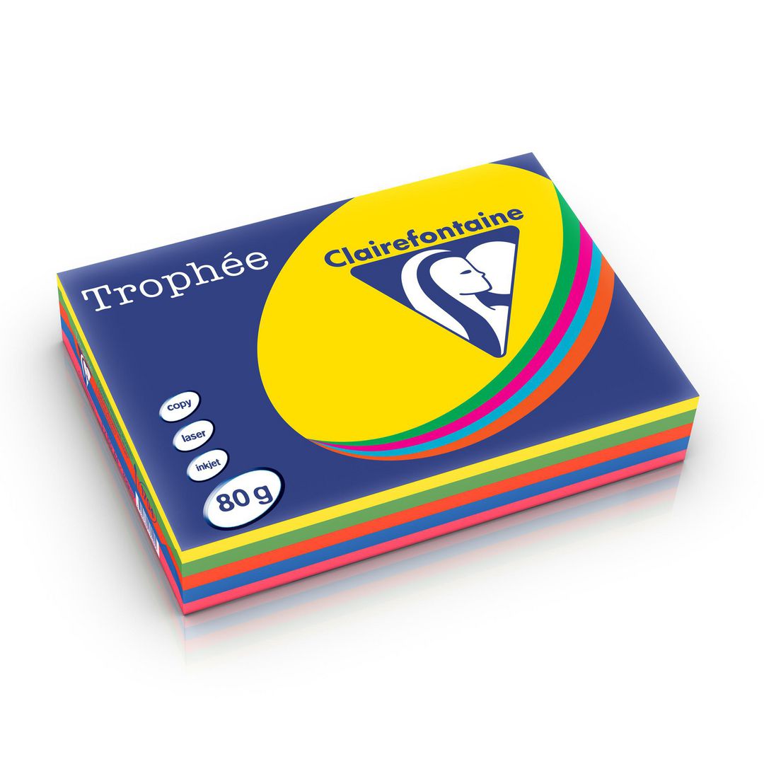 CLAIREFONTAINE Trophée A4 80g färgat papper intensiv 500/fp | Kontorspapper - Specialpapper - Färgat - A4 | Kontorsexperten