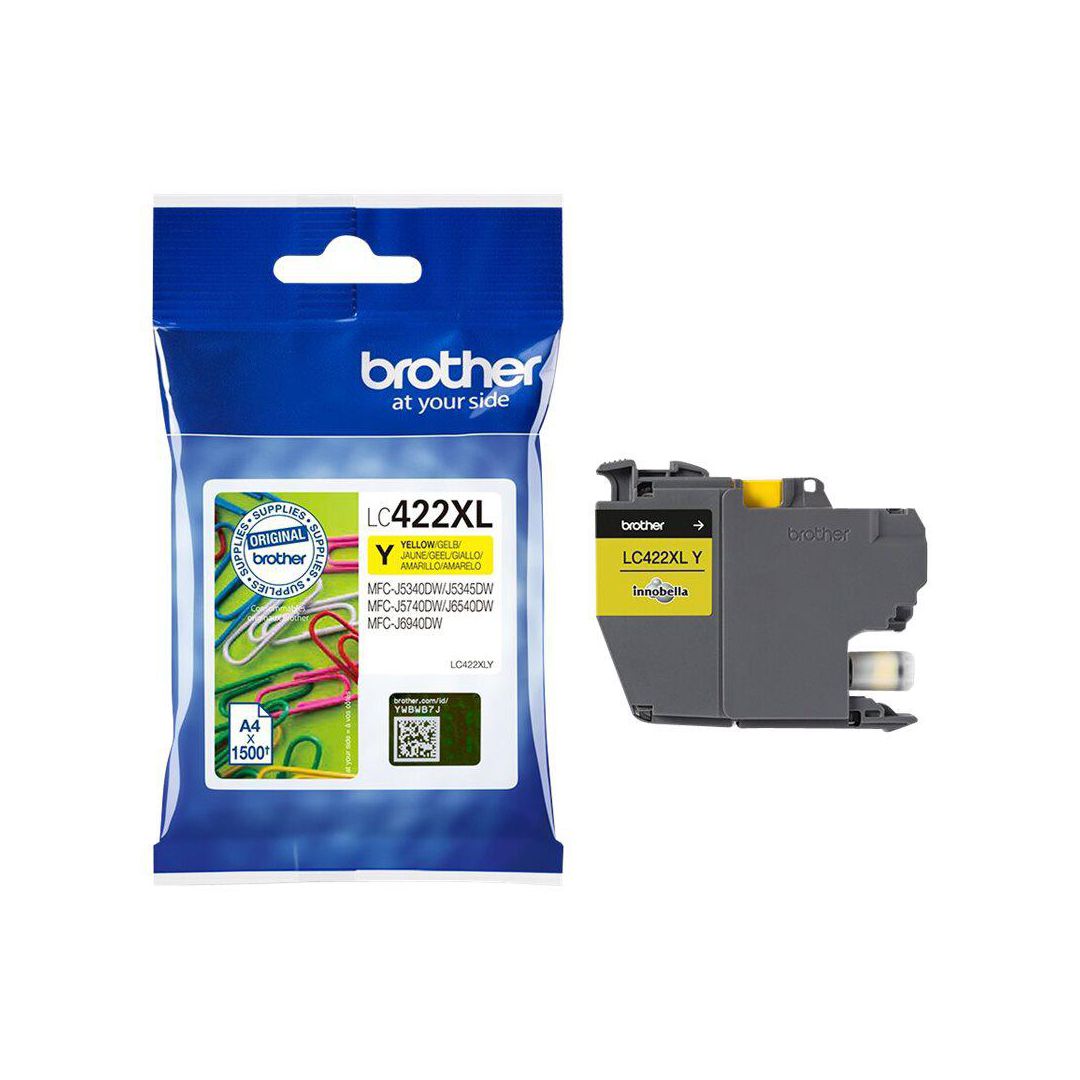 BROTHER Bläckpatron LC422XLY Gul | Toner och bläck - Bläckpatroner - Bläckpatroner Brother | Kontorsexperten