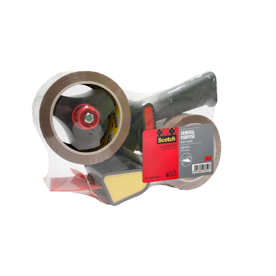 SCOTCH Packtejp PP acryl med hållare 2/fp | Emballage och lagerutrustning - Packtejper - Packtejphållare | Kontorsexperten