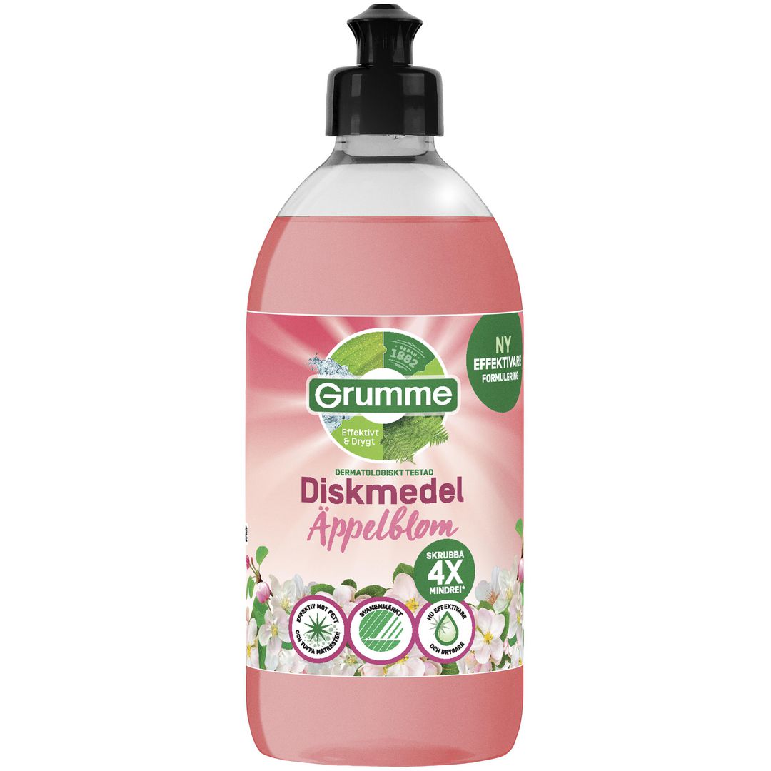 GRUMME Handdiskmedel Äppelblom 500ml 8/fp | Städ och hygien - Diskrengöring - Handdiskmedel | Kontorsexperten