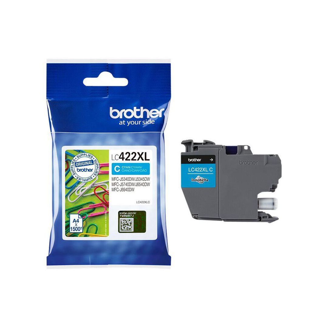 BROTHER Bläckpatron LC422XLC Cyan | Toner och bläck - Bläckpatroner - Bläckpatroner Brother | Kontorsexperten