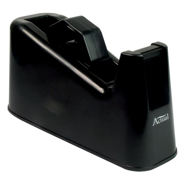 Tejphållare plast, gummibas, metallkniv, 66 m, svart | Kontorsmaterial - Tejp lim och häftmassa - Tejphållare | Kontorsexperten