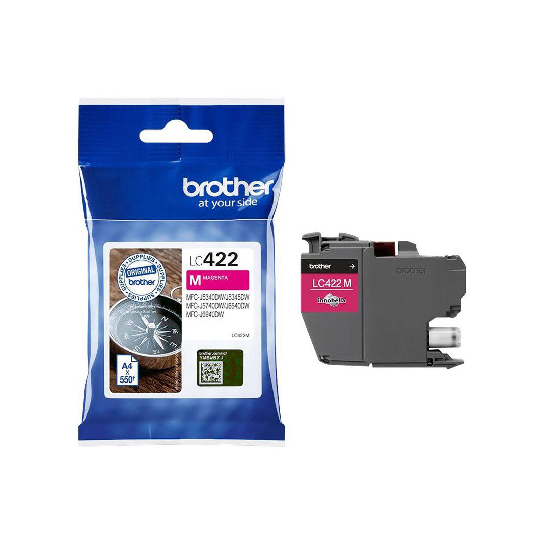 BROTHER Bläckpatron LC422M Magenta | Toner och bläck - Bläckpatroner - Bläckpatroner Brother | Kontorsexperten