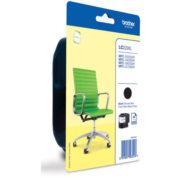 BROTHER Bläckpatron LC-229XLBK, svart | Toner och bläck - Bläckpatroner - Bläckpatroner Brother | Kontorsexperten