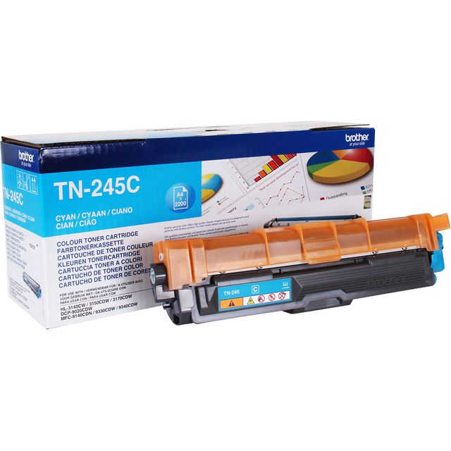 BROTHER Toner TN245C 2,2K cyan | Toner och bläck - Tonerkassetter - Toner Brother | Kontorsexperten