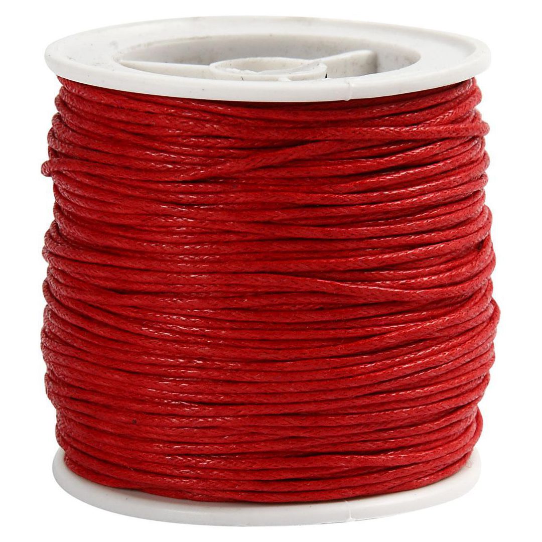 Bomullsnodd vaxad röd | Skola och förskola - Hobbymaterial - Tråd, snöre och snodd | Kontorsexperten