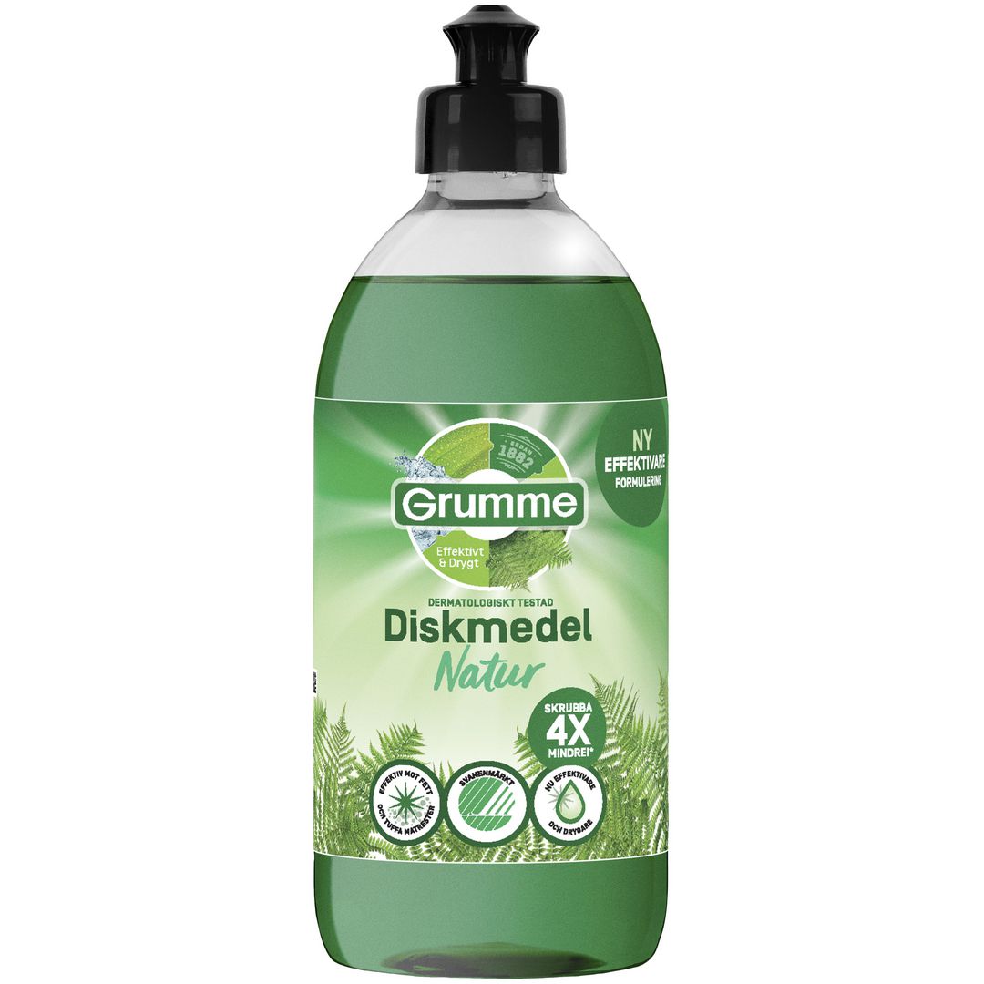 GRUMME Handdiskmedel Natur 500ml 8/fp | Städ och hygien - Diskrengöring - Handdiskmedel | Kontorsexperten