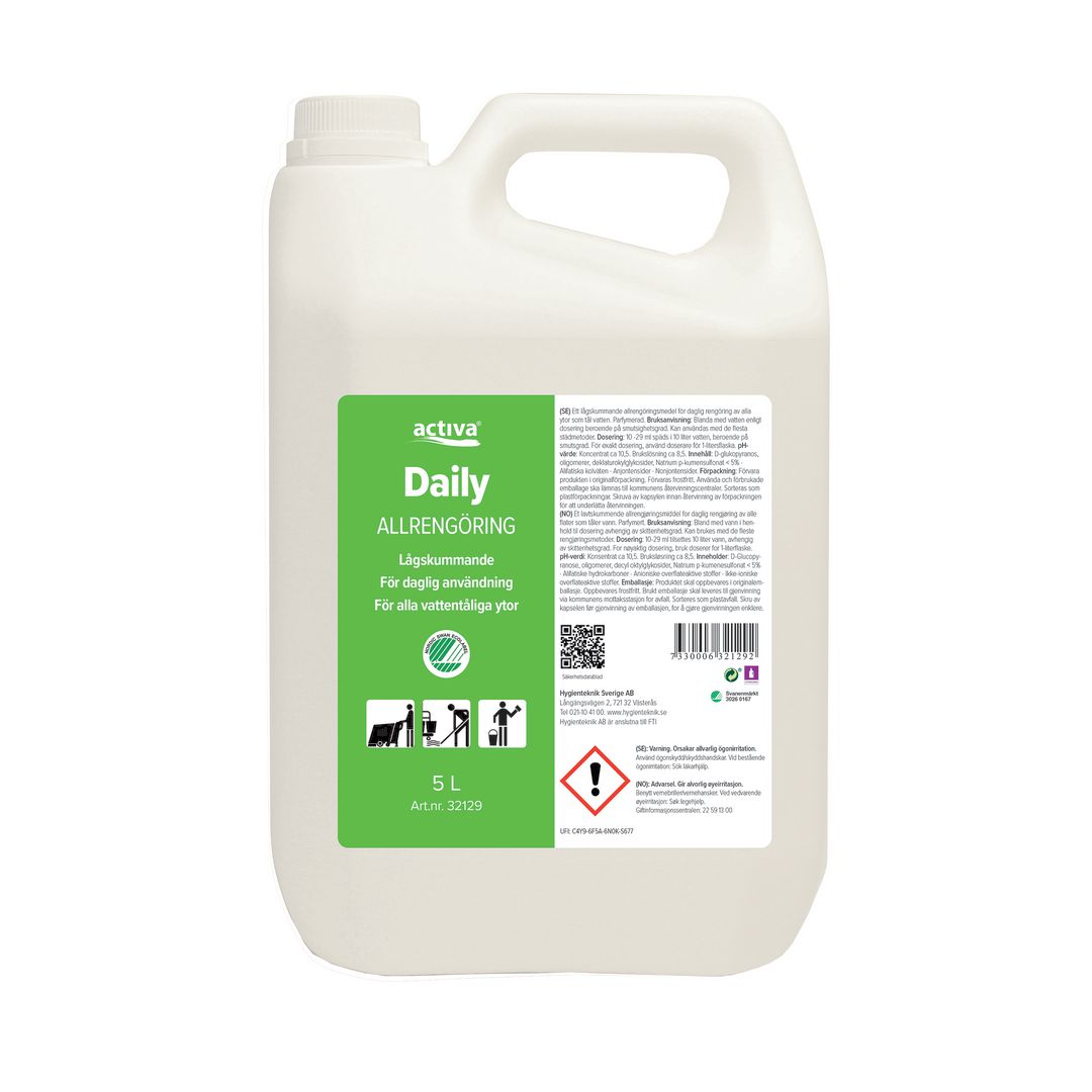 ACTIVA Allrengöring Daily 5L | Städ och hygien - Rengöringsmedel - Allrent | Kontorsexperten