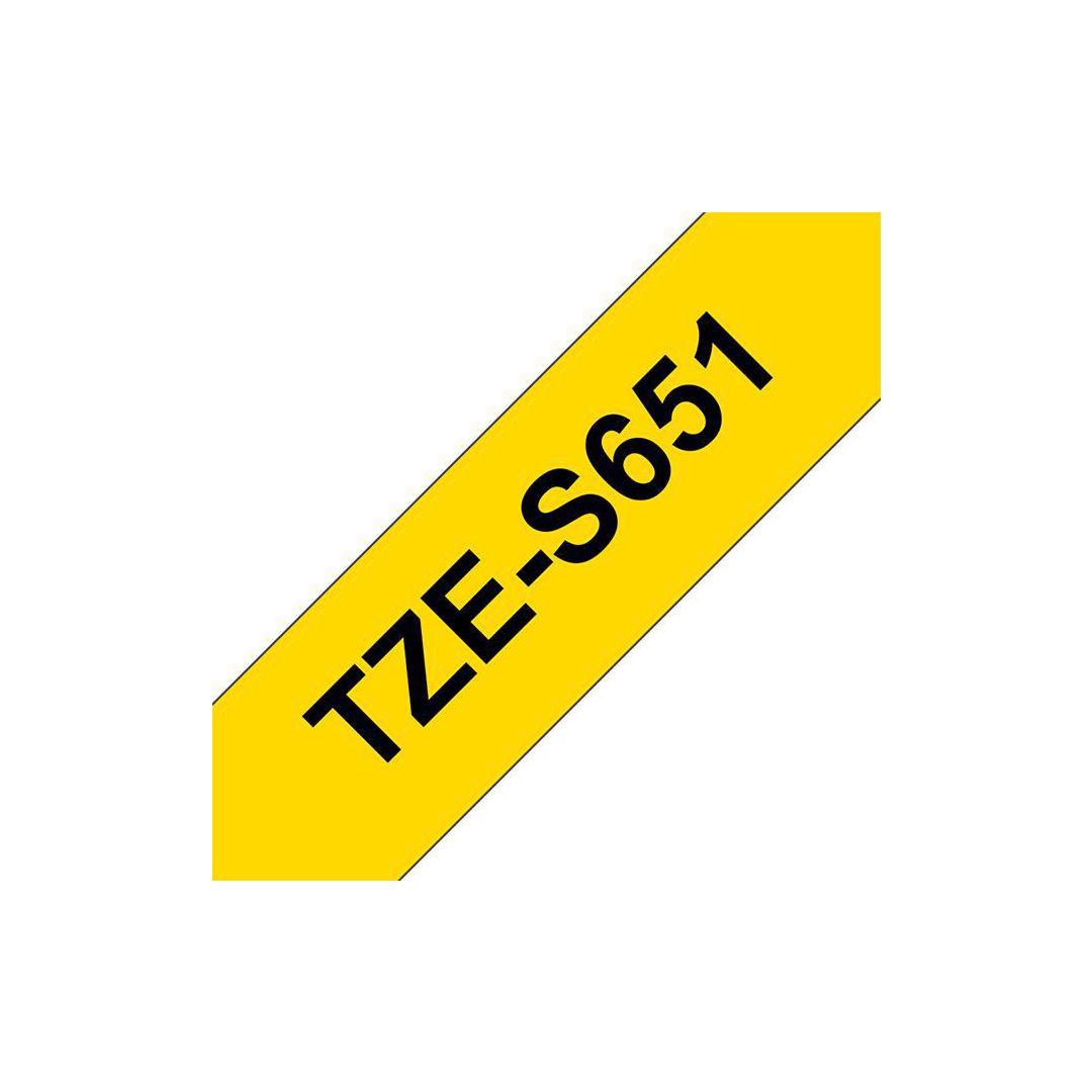 BROTHER Tape TZES651 24mm svart/gul | Kontorsmaskiner - Märkmaskiner och tape - Tape - Brother TZ | Kontorsexperten