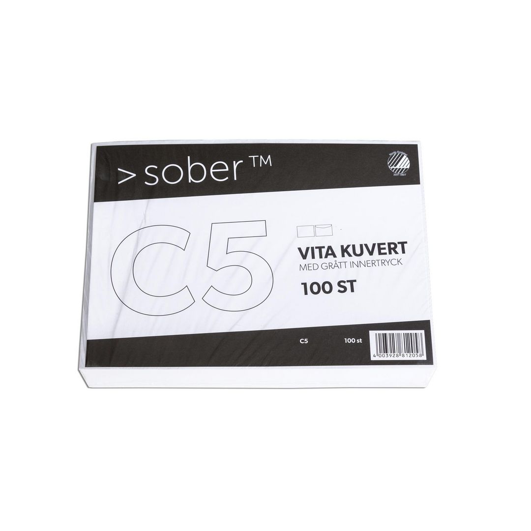 SOBER Kuvert C5 162x229mm remsa 100/fp | Emballage och lagerutrustning - Kuvert och postemballage - Kuvert - C5 | Kontorsexperten