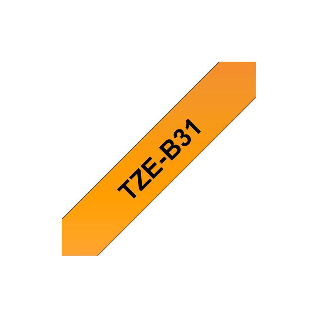 BROTHER Tape TZEB31 12mm svart på orange | Kontorsmaskiner - Märkmaskiner och tape - Tape - Brother TZ | Kontorsexperten