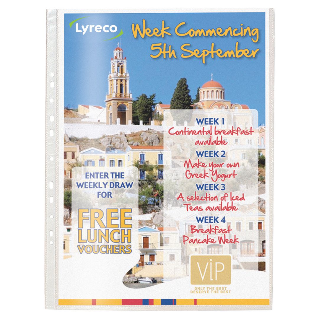 LYRECO Plastficka A3 0,08 10/fp | Kontorsmaterial - Mappar och plastfickor - Plastfickor - Signal | Kontorsexperten