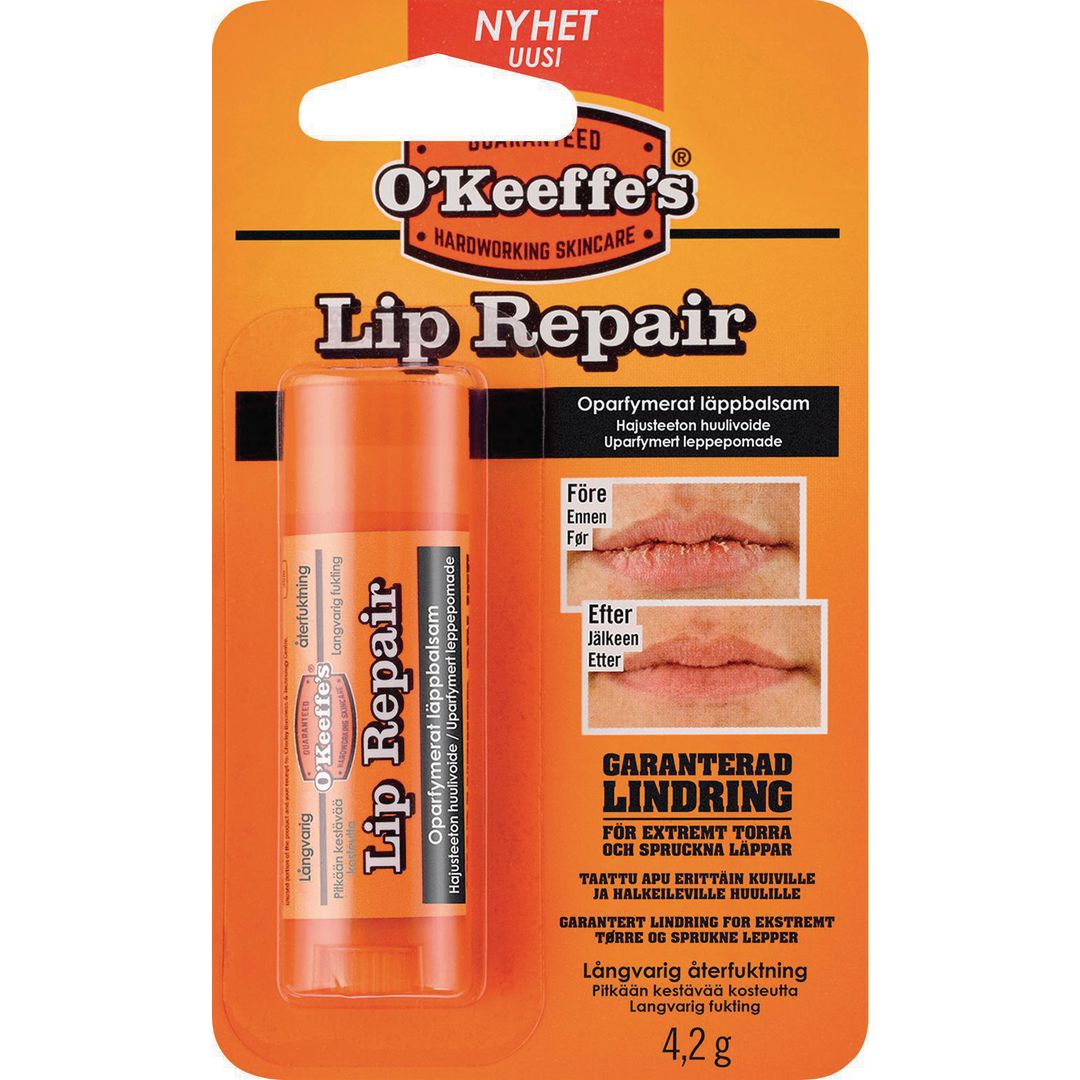 OKEEFFES Läppbalsam Lip Repair Oparf. | Städ och hygien - Tvål och hygien - Hand- och hudcremer | Kontorsexperten