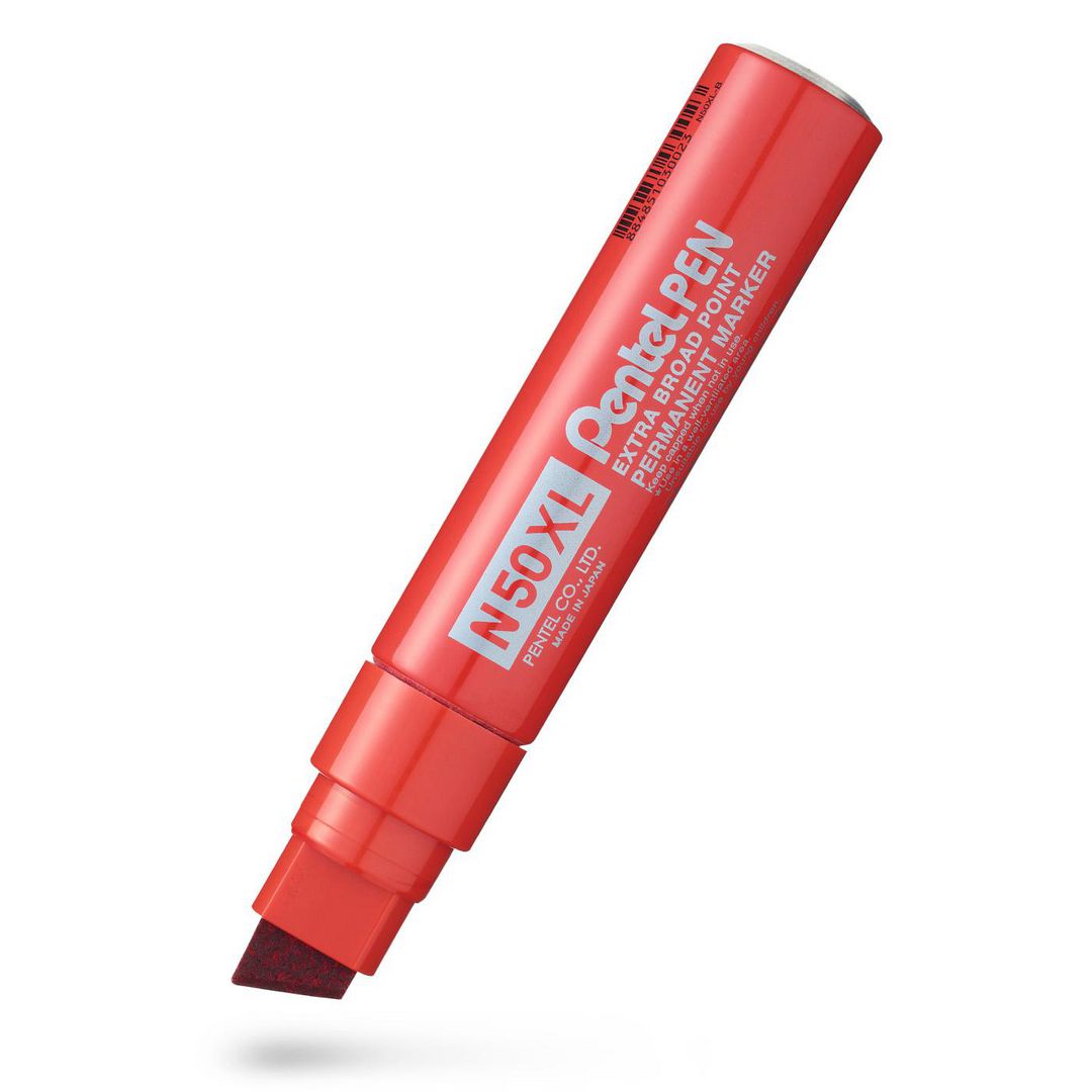 PENTEL Märkpenna perm. N50XL sned röd | Kontorsmaterial - Pennor - Märkpennor - Skuren spets | Kontorsexperten