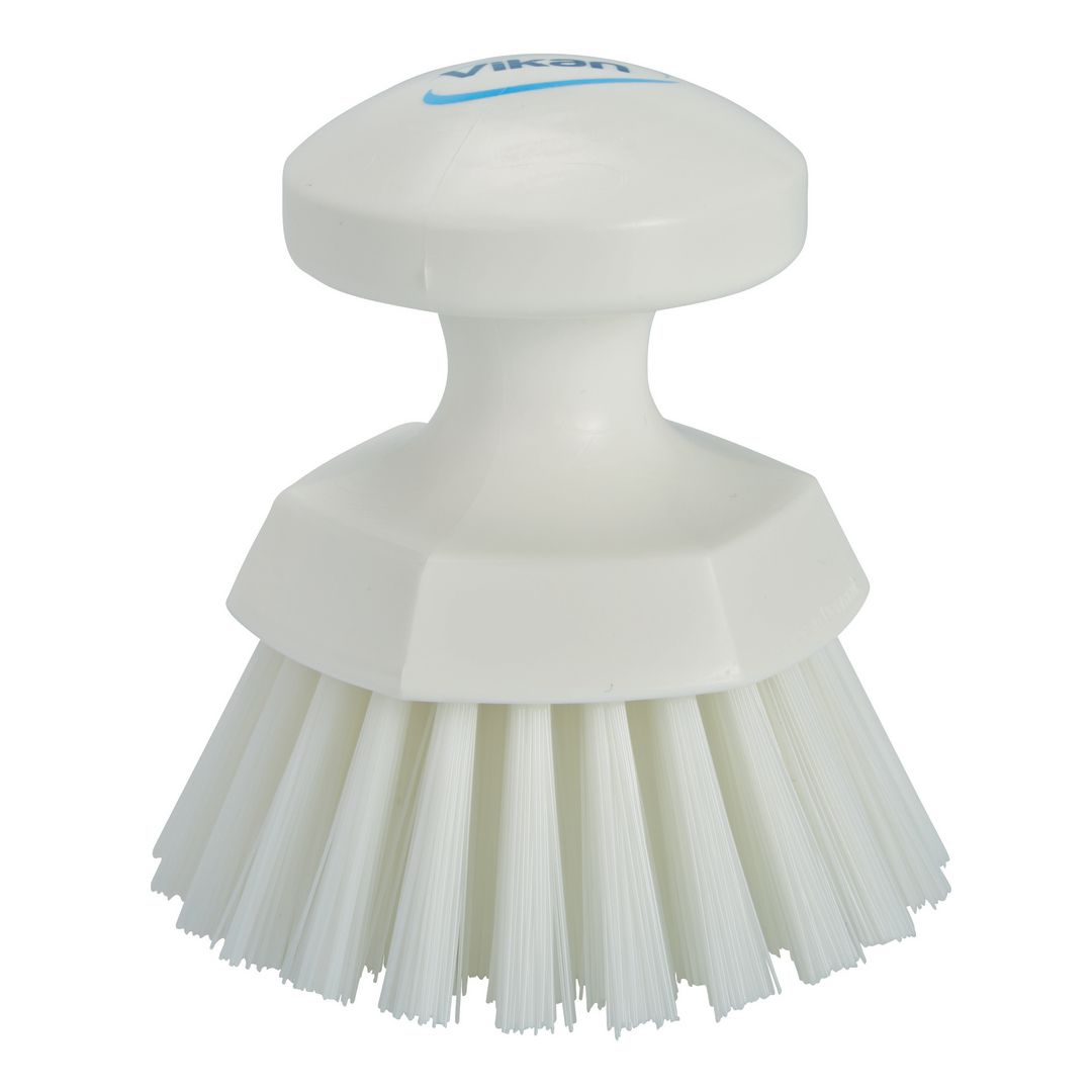 VIKAN Diskborste hand rund 110mm vit | Städ och hygien - Borstar och levanger - Levanger och skurborstar | Kontorsexperten
