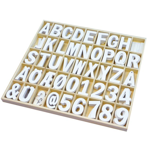 PLAYBOX Träbokstäver och siffror 225/fp | Skola och förskola - Hobbymaterial - Pyssel - Trä | Kontorsexperten