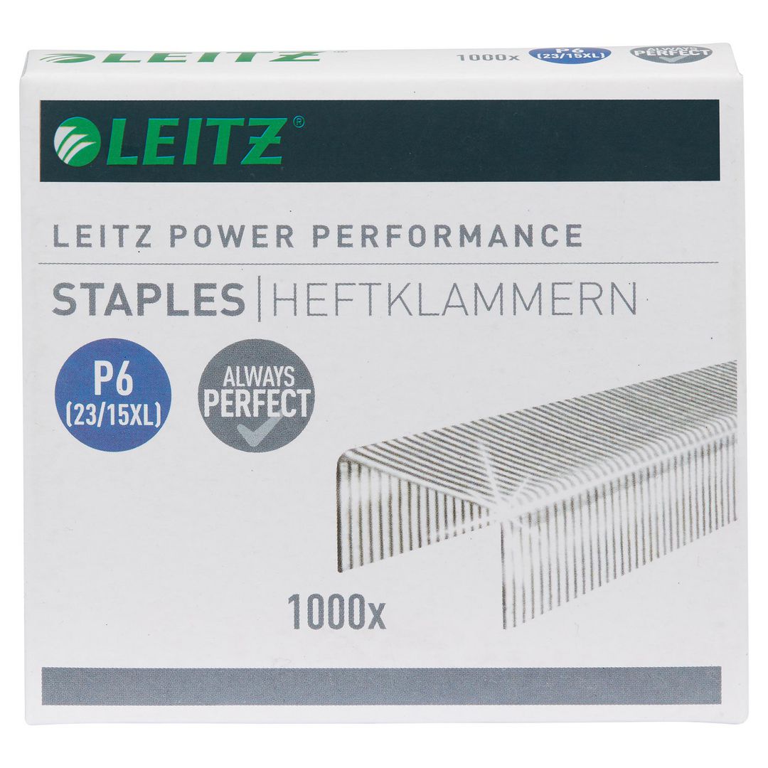 Leitz Häftklammer P6 23/15XL 1000/fp | Kontorsmaterial - Till skrivbordet - Häftklammer och tillbehör | Kontorsexperten