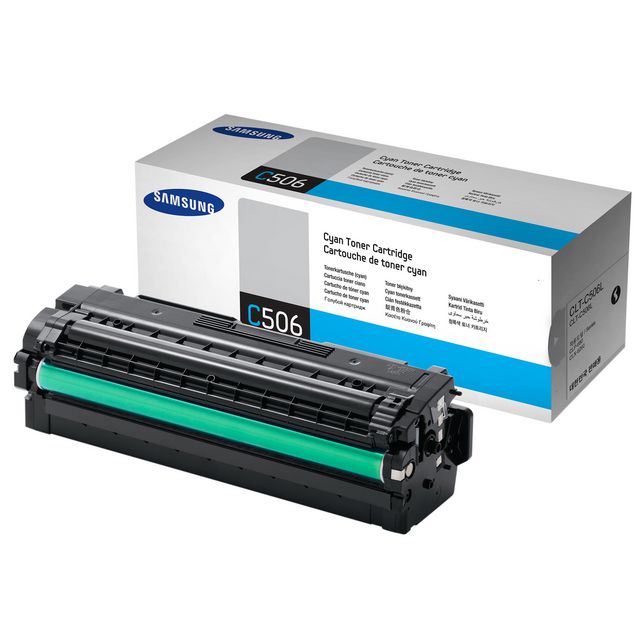 SAMSUNG Tonerkassett, CLT-C506L, SU038A, cyan, singelförpackning, hög kapacitet | Toner och bläck - Tonerkassetter - Toner Samsung | Kontorsexperten