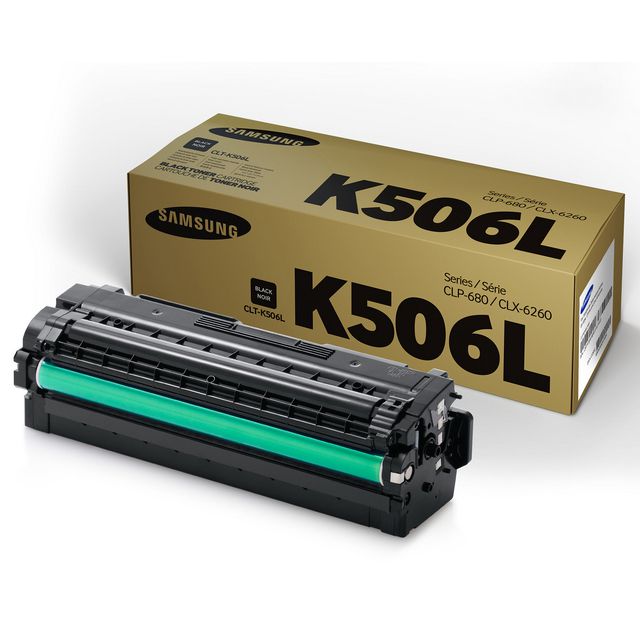 SAMSUNG Tonerkassett, CLT-K506L, SU171A, svart, singelförpackning, hög kapacitet | Toner och bläck - Tonerkassetter - Toner Samsung | Kontorsexperten