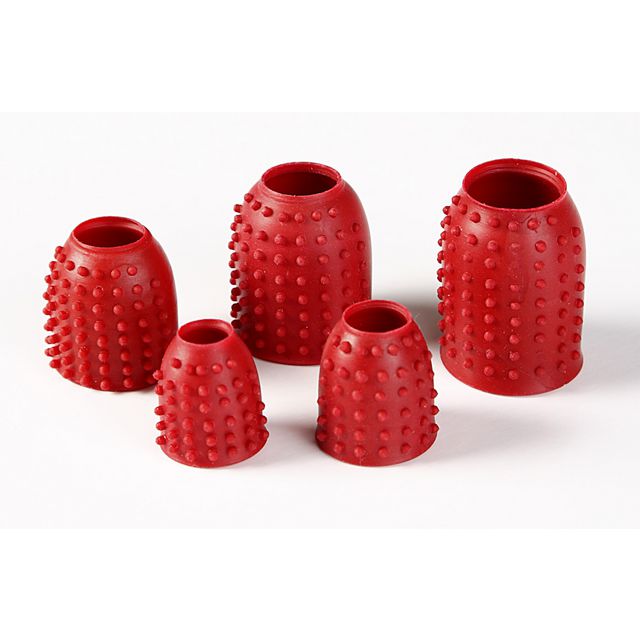 Fingerborg för sedelräkning nr. 5, gummi, 19&nbsp,mm, röd 20/fp | Kontorsmaterial - Arkivering och kontorsförvaring - Kassaskrin och tillbehör | Kontorsexperten