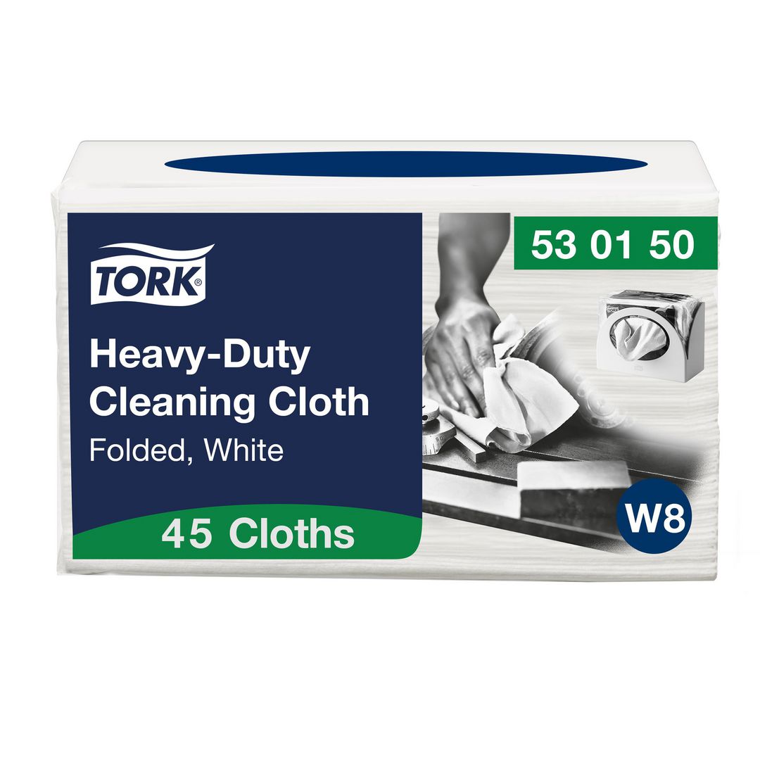 TORK Rengöringsduk Premium Kraftig W8 vit 45/fp | Städ och hygien - Städdukar och diskdukar - Städdukar - Alltork | Kontorsexperten