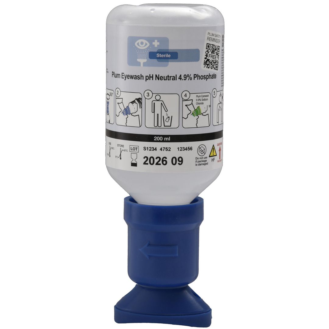 PLUM Ögondusch pH Neutral 200ml | Skyddsutrustning - Första Hjälpen - Ögondusch | Kontorsexperten