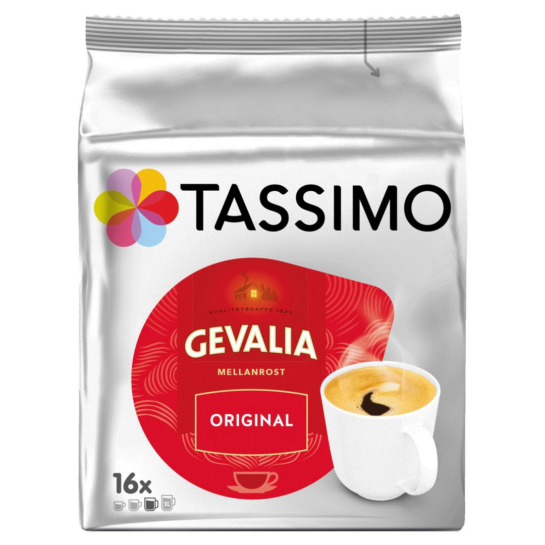 GEVALIA Mellanrost Tassimo 16/fp | Kök och servering - Kaffe och te - Kapslar | Kontorsexperten