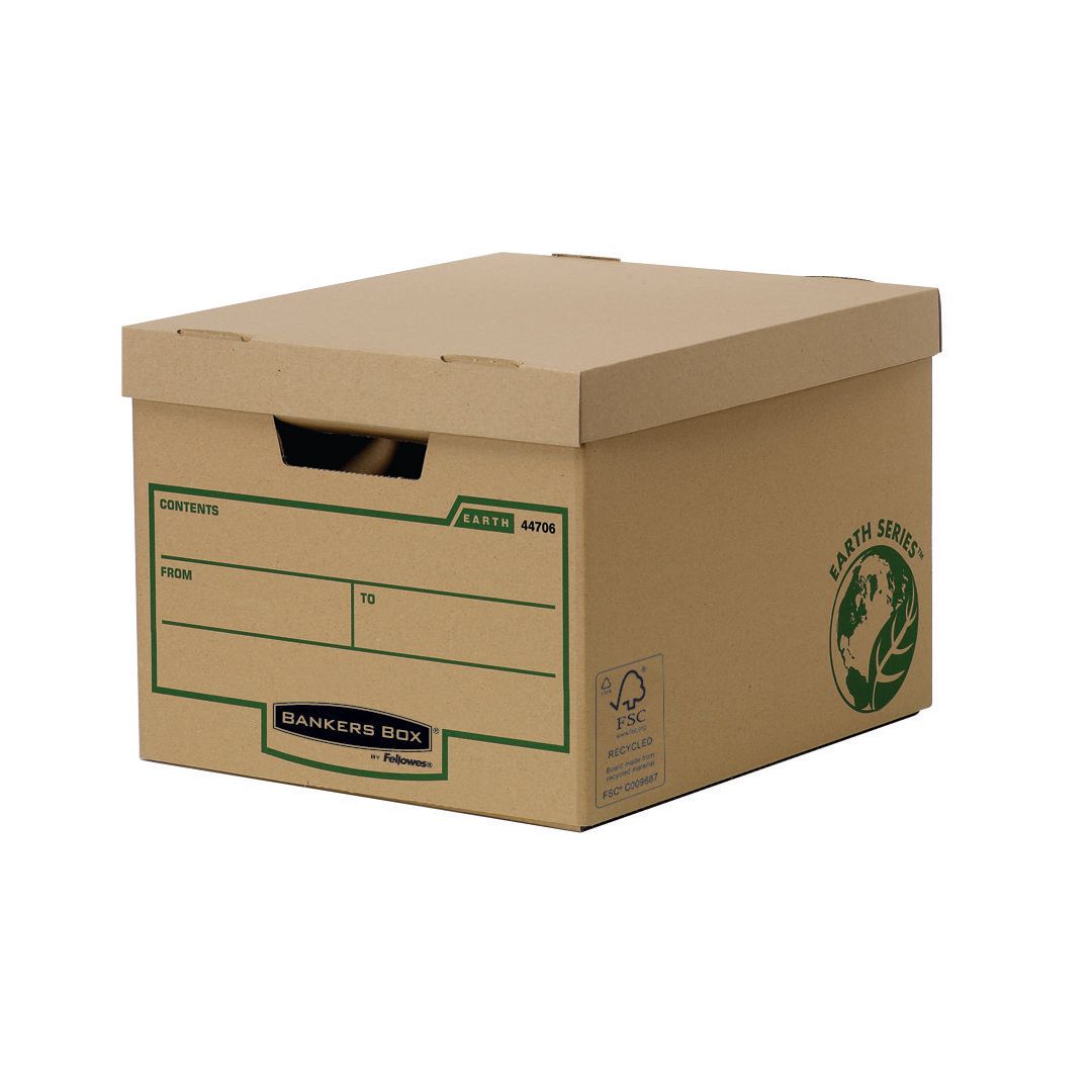 FELLOWES Förvaringskartong pärmar Bankers Box Earth 10/fp | Kontorsmaterial - Arkivering och kontorsförvaring - Arkivkartonger och boxar | Kontorsexperten