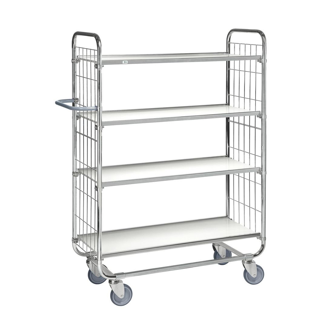 Hyllvagn 4 hyllplan | Emballage och lagerutrustning - Lagerutrustning - Hyllvagnar | Kontorsexperten