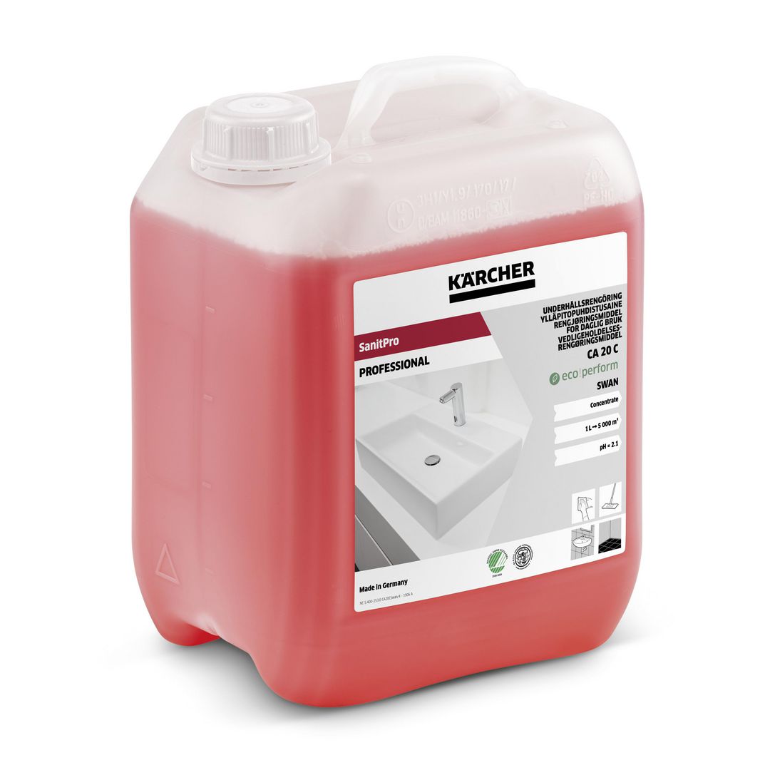 KÄRCHER Sanitetsrent SanitPro Daily Cleaner CA 20 C eco!perform Swan 5L | Städ och hygien - Rengöringsmedel - Sanitetsrent | Kontorsexperten