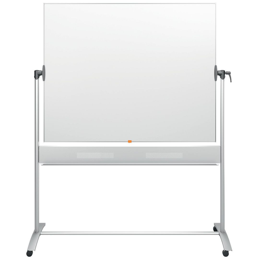 NOBO Whiteboard, mobil, magnetisk, lackerad stålyta, dubbelsidig, 1500 x 1200 mm, vit | Kontorsmöbler och inredning - Whiteboardtavlor och tillbehör - Whiteboardtavlor - Lackerad stål | Kontorsexperten
