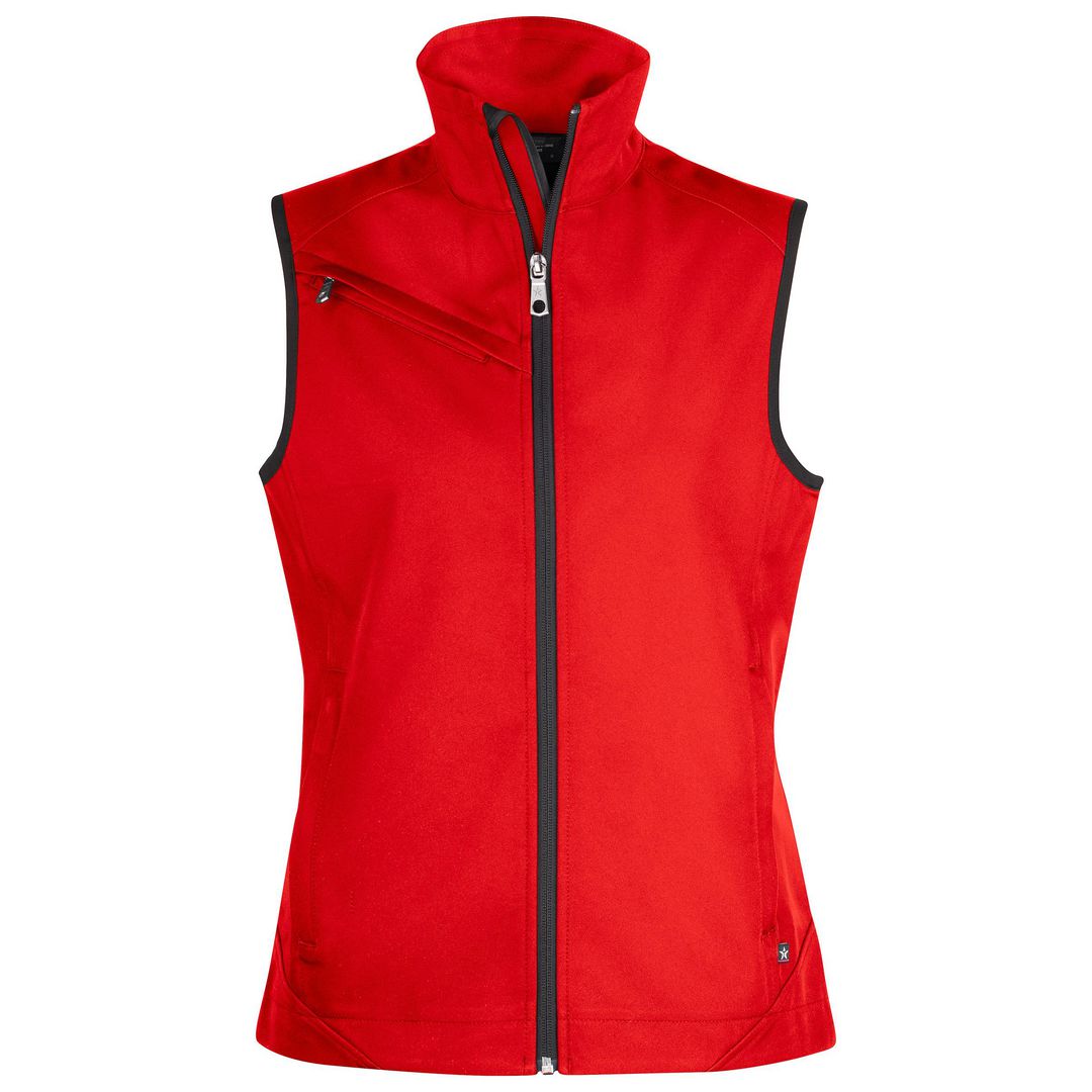 TEXSTAR Softshellväst WV79 dam röd 2XL | Arbetskläder - Arbetsvästar - Softshellvästar | Kontorsexperten