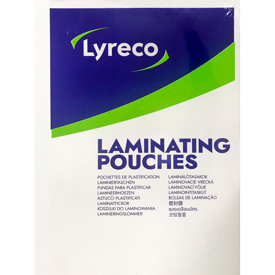 LYRECO Laminat A3 125mic klar 100/fp | Kontorsmaskiner - Laminering - Laminat - A3 | Kontorsexperten