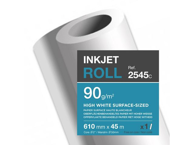 CLAIREFONTAINE Inkjetpapper 90G 45mx610mm | Kontorspapper - Specialpapper - Storformatspapper | Kontorsexperten