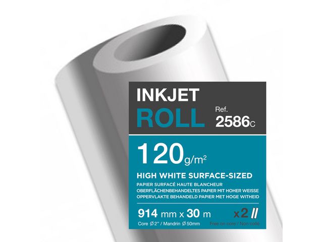 CLAIREFONTAINE Inkjetpapper 120G 30x914mm 2/fp | Kontorspapper - Specialpapper - Storformatspapper | Kontorsexperten
