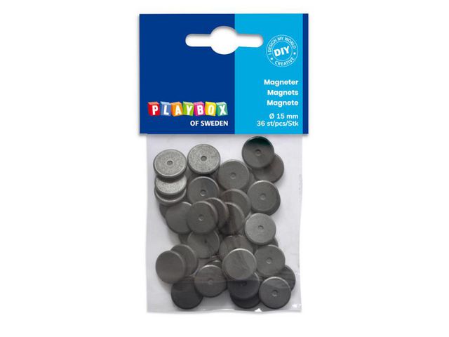 PLAYBOX Magneter ø15 mm 36/fp | Skola och förskola - Hobbymaterial - Magneter | Kontorsexperten