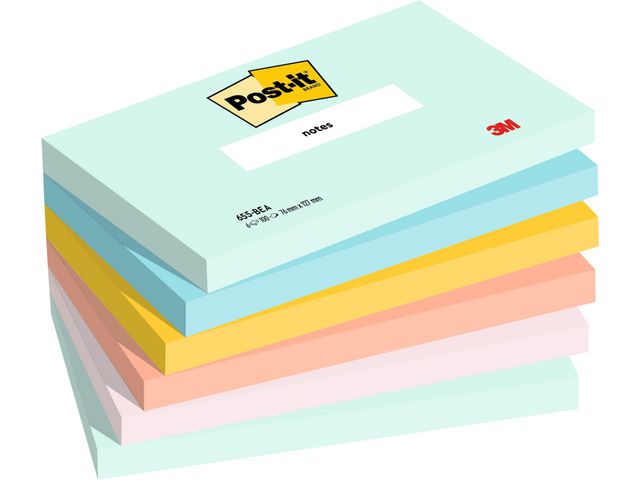 Post-it® Notes Beach 76x127 6/fp | Kontorsmaterial - Notes och Post-It - Notes - Färgade | Kontorsexperten