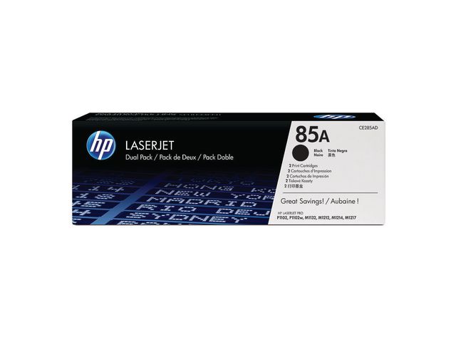 Produktfoto för HP Toner CE285AD 85A 3,2K Svart 2/FP