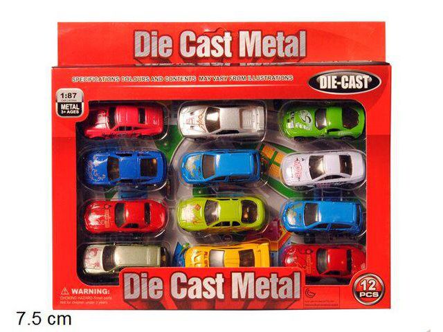 Bilar i metall 12/fp | Skola och förskola - Lekmaterial - Leksaksbilar | Kontorsexperten