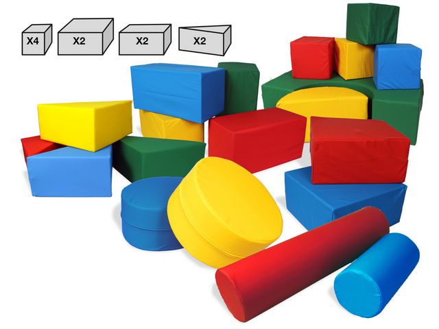 Mjuka klossar, 10/fp | Skola och förskola - Lekmaterial - Lekkuddar | Kontorsexperten