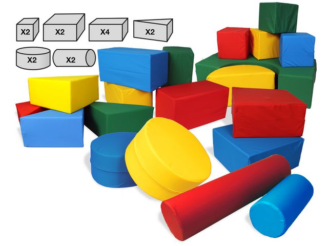 Mjuka klossar, 14/fp | Skola och förskola - Lekmaterial - Lekkuddar | Kontorsexperten